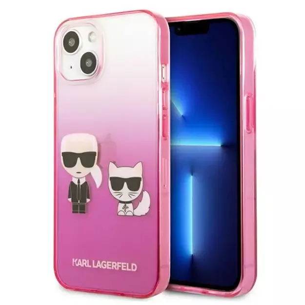 Karl Lagerfeld KLHCP13STGKCP iPhone 13 mini 5,4  hardcase różowy/pink Gradient Ikonik Karl & Choupette