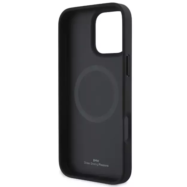 BMW Sign Leather Textured and Line MagSafe iPhone 16 Pro Case - Gray 11