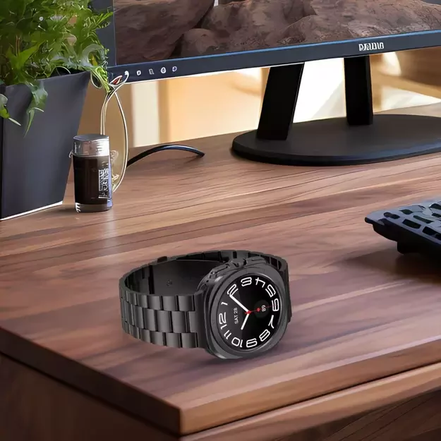 Tech-Protect Stainless Bracelet for Samsung Galaxy Watch Ultra (47mm) - Black 1