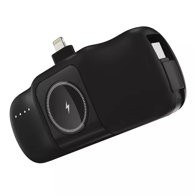 Wozinsky WF16-YLS 5000mAh 15W Lightning Mini Power Bank with Built-in USB-C Cable and Apple Watch Charger - Black 13