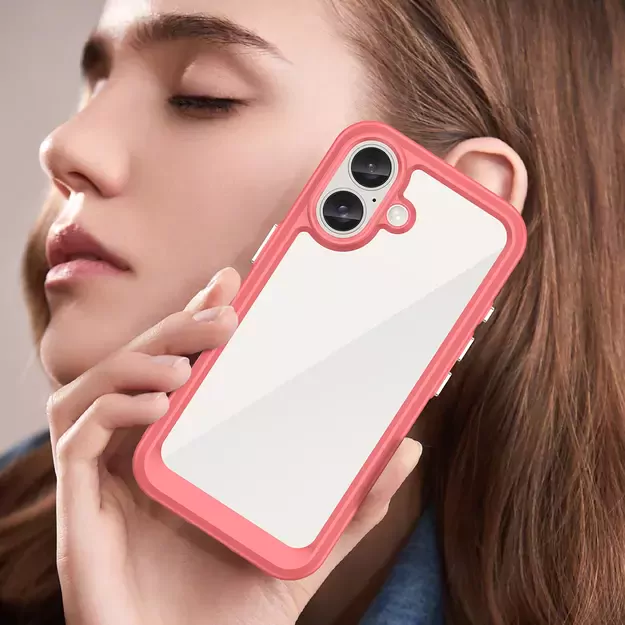 Outer Space Case with Gel Frame for iPhone 16 Plus - Red 14