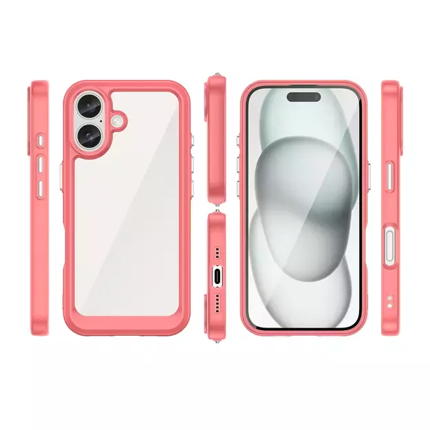 Outer Space Case with Gel Frame for iPhone 16 Plus - Red 9