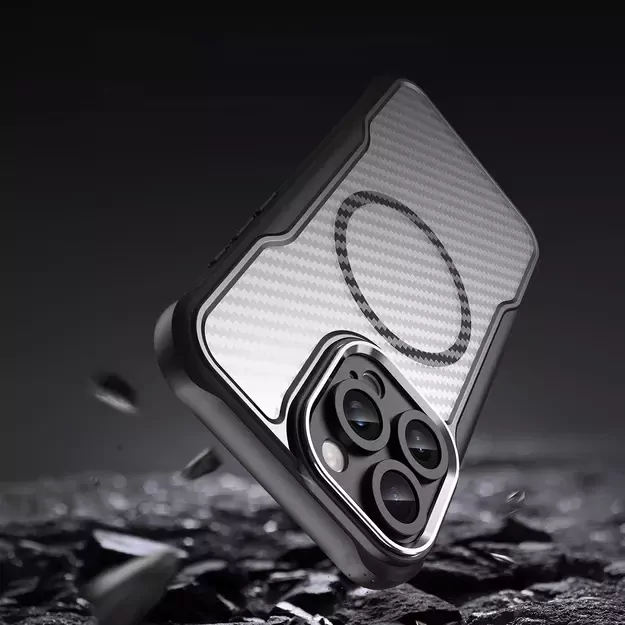 Leading Series MagSafe Silicone Case for iPhone 16 Pro Max - Black 8