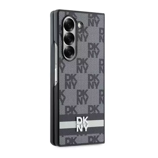 DKNY Checkered Pattern Printed Stripes case for Samsung Galaxy Z Fold 6 - black 4