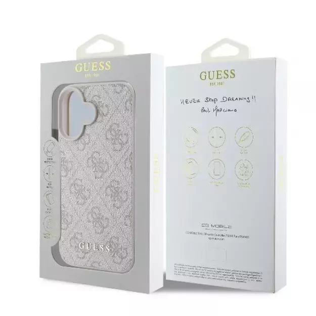 Guess 4G Classic iPhone 16 Plus Case - Pink 14