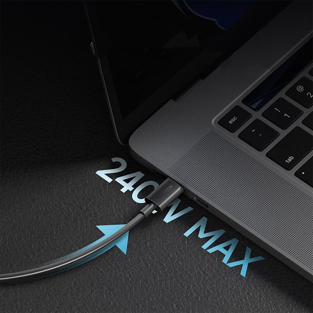 Cuktech CKCTC615NCBK USB-C 6A 240W Cable 1.5m - Black 1