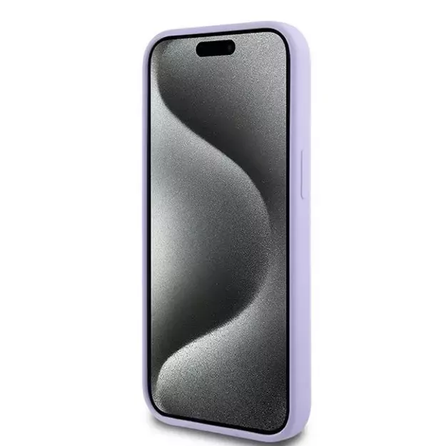 Karl Lagerfeld Silicone Karl&amp Choupette Heads Ring MagSafe iPhone 15 Case - Purple 4
