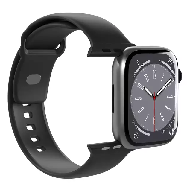 Puro Icon Silicone Strap for Apple Watch 42 / 44 / 45 / 49 mm - Black (2 pcs.) 3