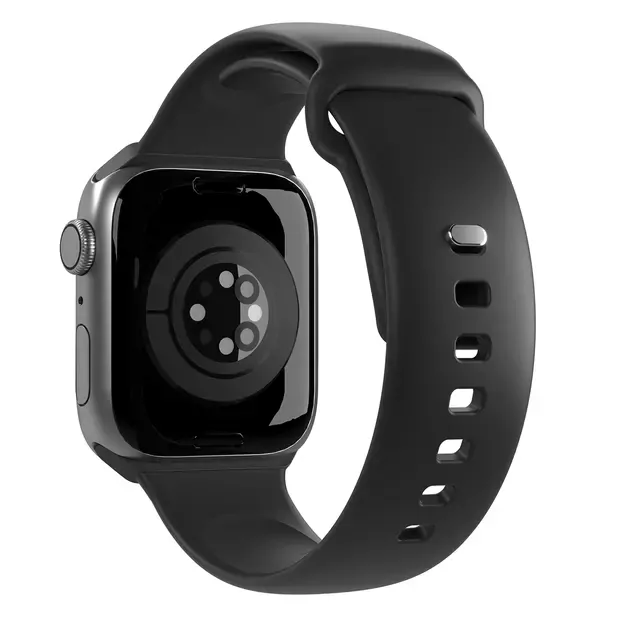 Puro Icon Silicone Strap for Apple Watch 42 / 44 / 45 / 49 mm - Black (2 pcs.) 2