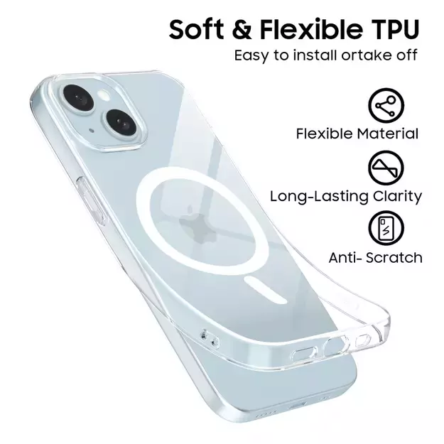 Tech-Protect FlexAir MagSafe iPhone 15 Case - Clear 8