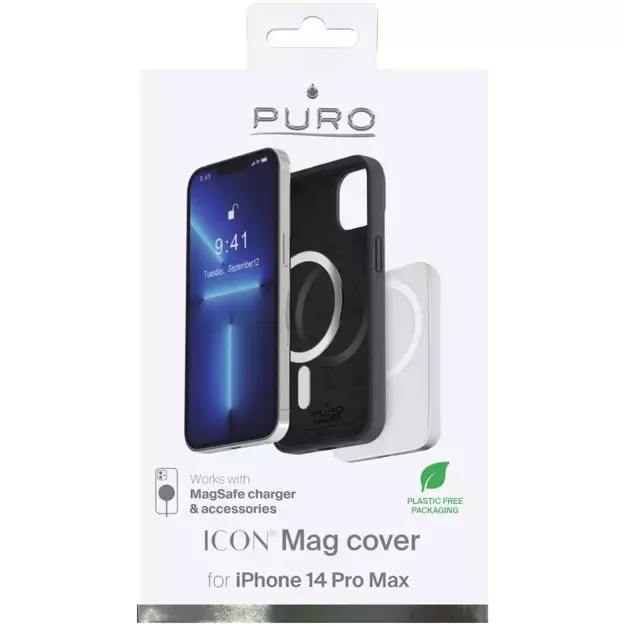 Puro Icon Mag MagSafe Silicone Case for iPhone 14 Pro Max - Black 1
