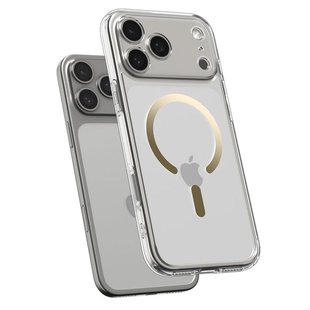 Spigen Ultra Hybrid MagSafe Case for iPhone 17 Pro - Transparent Gold 4