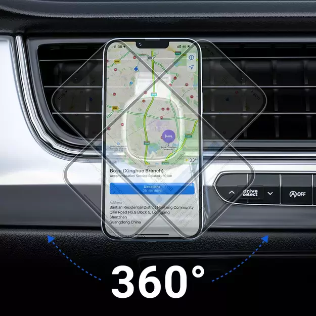 Acefast D16 Magnetic Car Air Vent Mount - No MagSafe Required - Gray 20