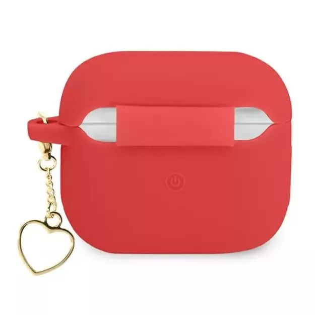Guess GUA3LSCHSR AirPods 3 cover red/red Silicone Charm Heart Collection 1
