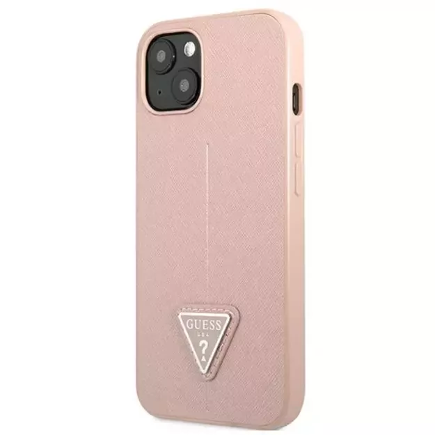 Guess GUHCP13SPSATLP iPhone 13 mini 5.4&quot  pink/pink hardcase SaffianoTriangle Logo 8