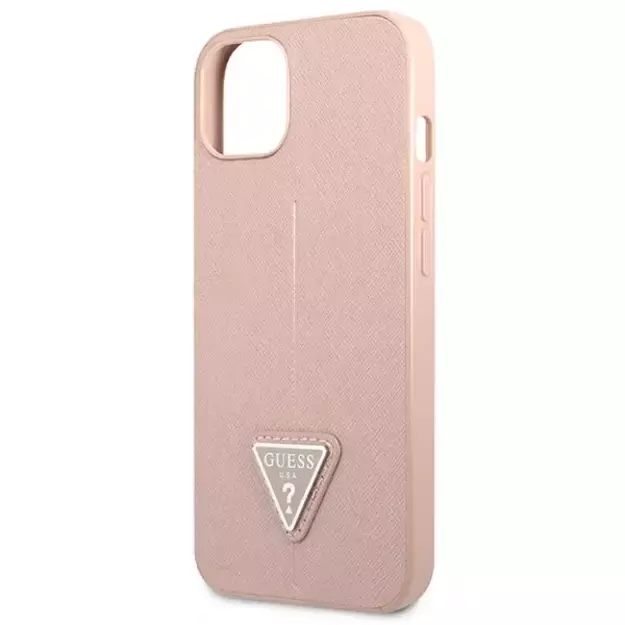 Guess GUHCP13SPSATLP iPhone 13 mini 5.4&quot  pink/pink hardcase SaffianoTriangle Logo 12