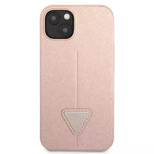 Guess GUHCP13SPSATLP iPhone 13 mini 5.4&quot  pink/pink hardcase SaffianoTriangle Logo 9