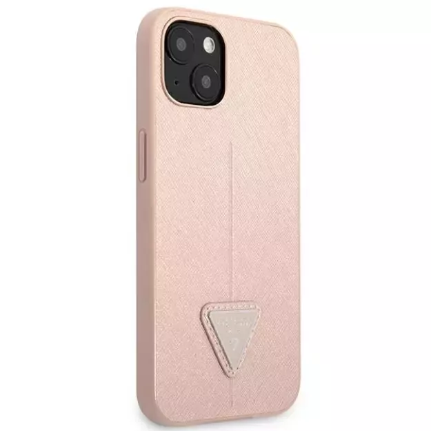 Guess GUHCP13SPSATLP iPhone 13 mini 5.4&quot  pink/pink hardcase SaffianoTriangle Logo 10