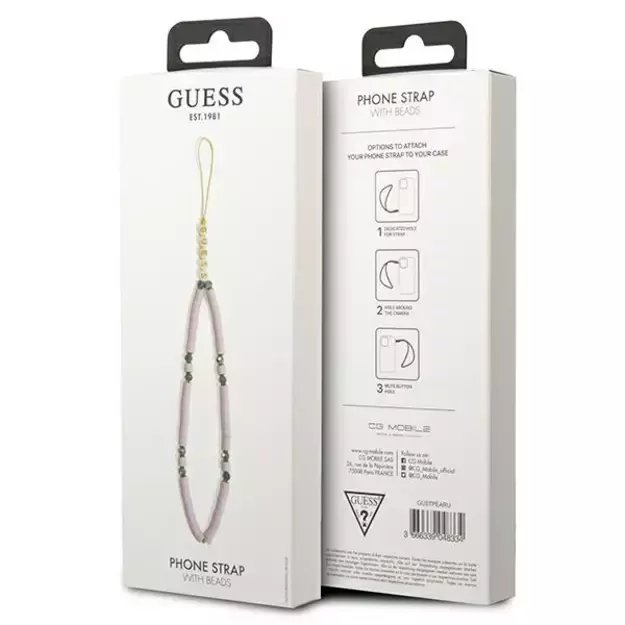 Guess pendant GUSTPEARU Phone Strap lilac/lilac Heishi Beads 2