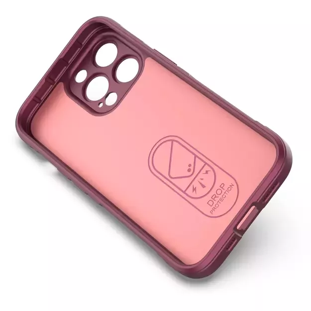 Magic Shield Case for iPhone 13 Pro Max flexible armored burgundy cover 5