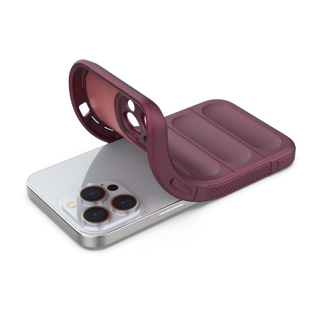 Magic Shield Case for iPhone 13 Pro Max flexible armored burgundy cover 36
