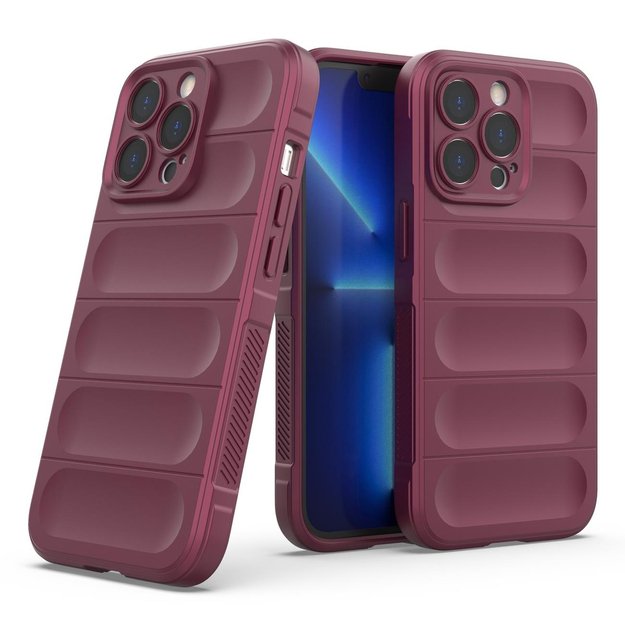 Magic Shield Case for iPhone 13 Pro Max flexible armored burgundy cover 34