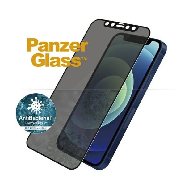 PanzerGlass E2E Super+ Microfracture antibacterial tempered glass for iPhone 12 mini - with black frame 1