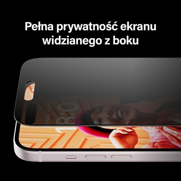 PanzerGlass Ultra-Wide Fit Privacy Tempered Glass with Positioner for iPhone 15 Pro Max 3