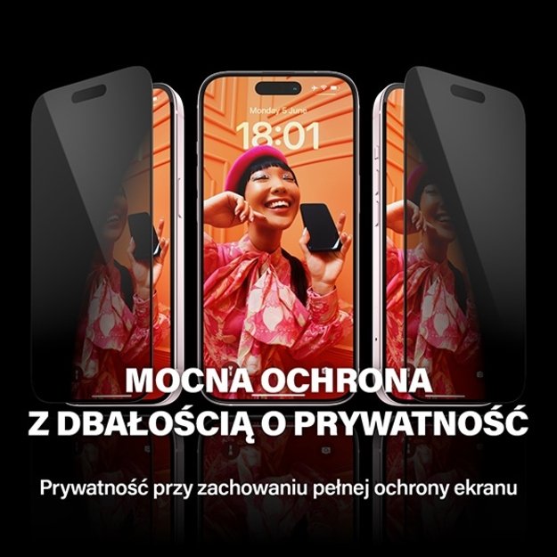 PanzerGlass Ultra-Wide Fit Privacy Tempered Glass with Positioner for iPhone 15 Pro Max 2