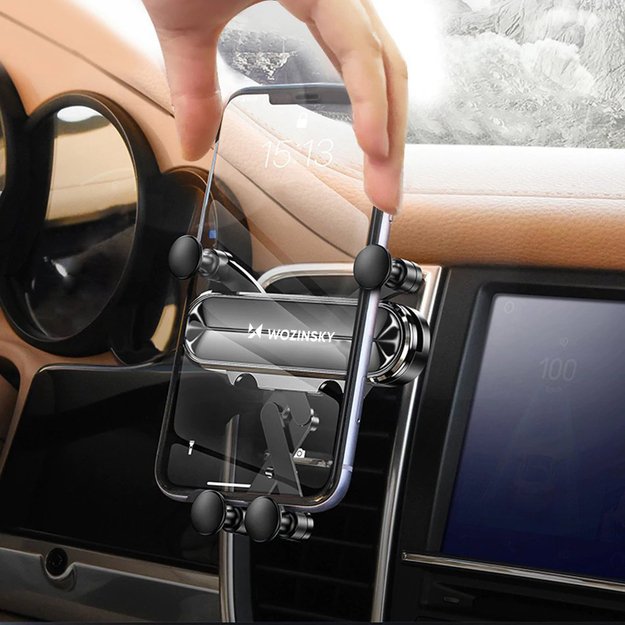 Wozinsky car phone holder gravity for ventilation grille black (WCH-05) 32