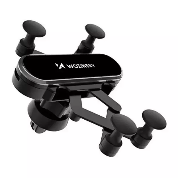 Wozinsky car phone holder gravity for ventilation grille black (WCH-05) 1