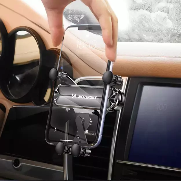 Wozinsky car phone holder gravity for ventilation grille black (WCH-05) 12
