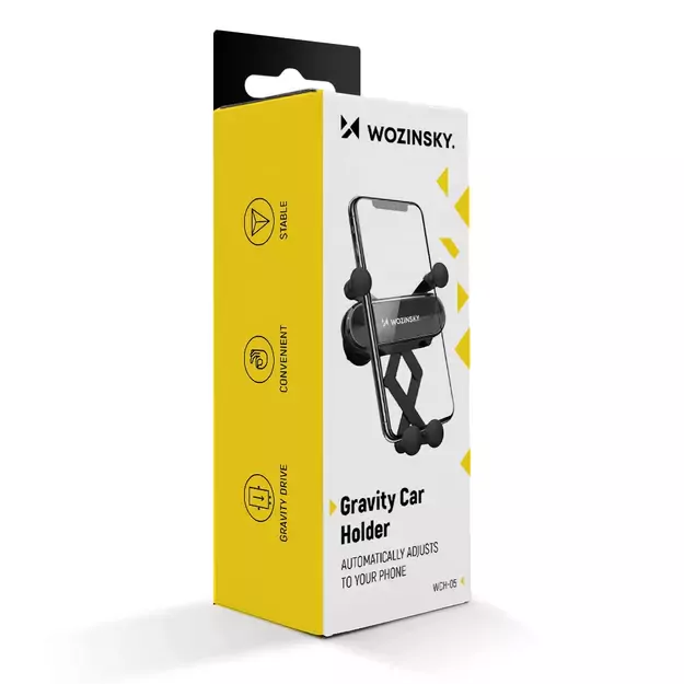 Wozinsky car phone holder gravity for ventilation grille black (WCH-05) 8