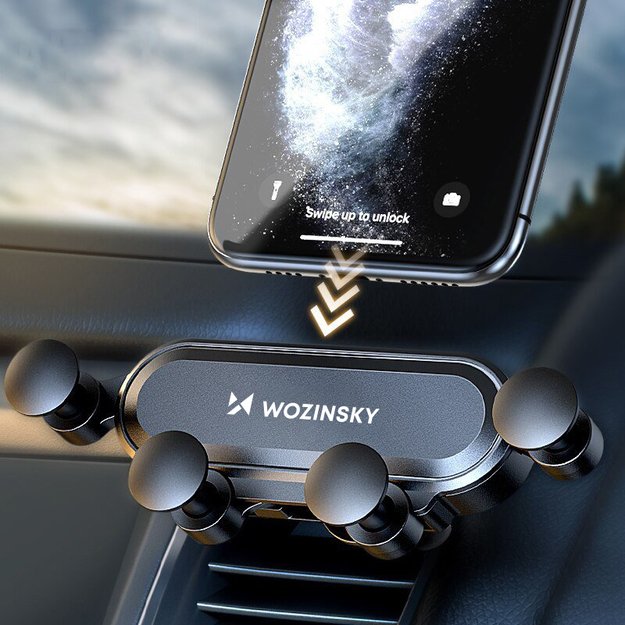 Wozinsky car phone holder gravity for ventilation grille black (WCH-05) 35