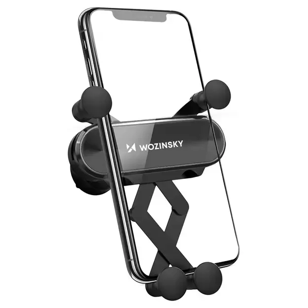 Wozinsky car phone holder gravity for ventilation grille black (WCH-05) 4