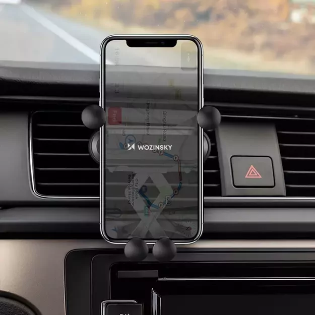 Wozinsky car phone holder gravity for ventilation grille black (WCH-05) 9