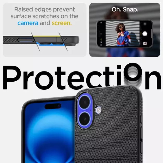 Spigen Liquid Air iPhone 16 Case - Black 12