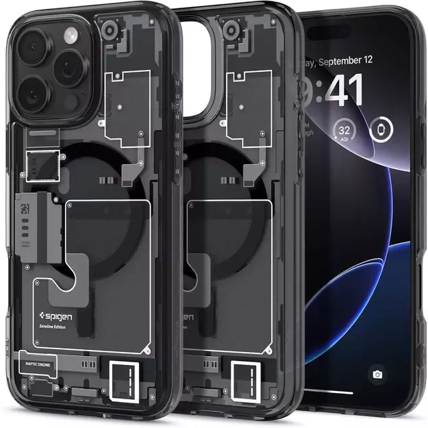 Spigen Ultra Hybrid Mag Zero One Case with MagSafe for iPhone 16 Pro - Dark Gray