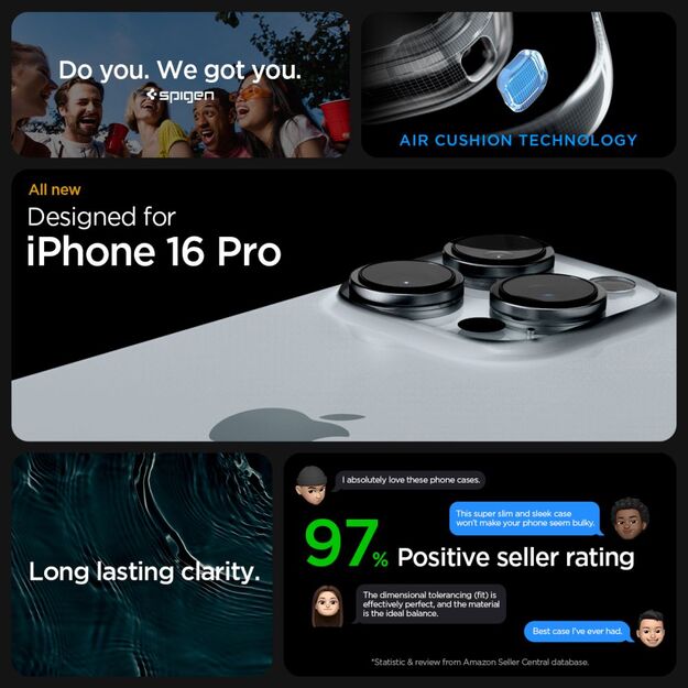 Spigen Ultra Hybrid iPhone 16 Pro Case - Clear 9