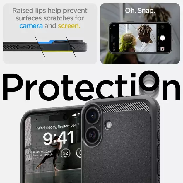 Spigen Rugged Armor MagSafe Case for iPhone 16 Plus - Black 9