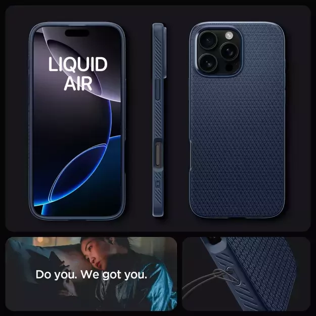 Spigen Liquid Air Case for iPhone 16 Pro Max - Blue 12