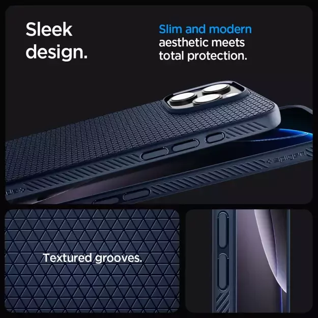 Spigen Liquid Air Case for iPhone 16 Pro Max - Blue 8