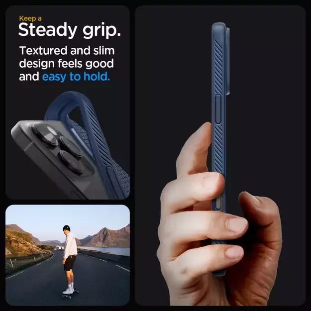 Spigen Liquid Air Case for iPhone 16 Pro Max - Blue 9