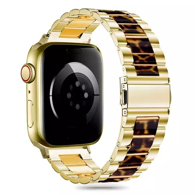 Tech-Protect Modern Apple Watch Strap 4 / 5 / 6 / 7 / 8 / 9 / SE (38 / 40 / 41 mm) - Gold / Leopard 2