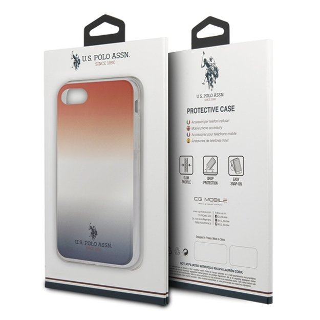 US Polo USHCI8TRDGRB iPhone 7/8/SE 2020 / SE 2022 czerwono-niebieski/blue&red Gradient Pattern Collection 6