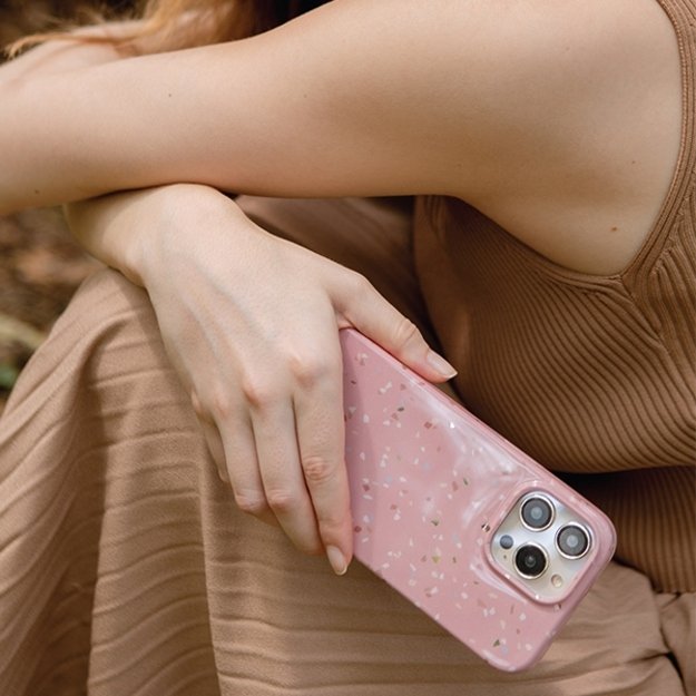 Uniq Coehl Terrazzo case for iPhone 14 - pink 3