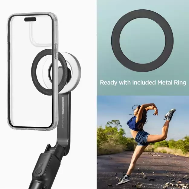 Selfie stick Spigen S580W MagSafe Bluetooth with tripod - black 18