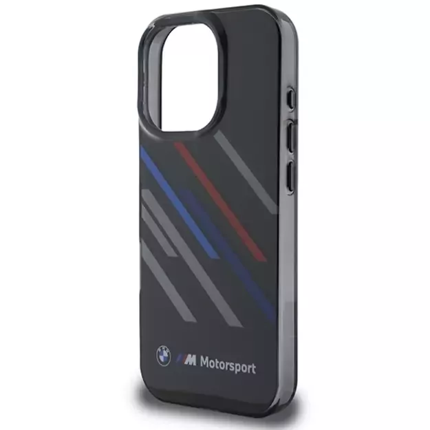 BMW Motosport IML Random Stripes iPhone 16 Pro Max Case - Black 12