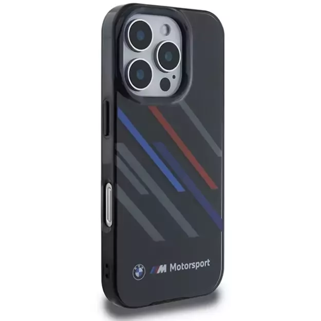 BMW Motosport IML Random Stripes iPhone 16 Pro Max Case - Black 10