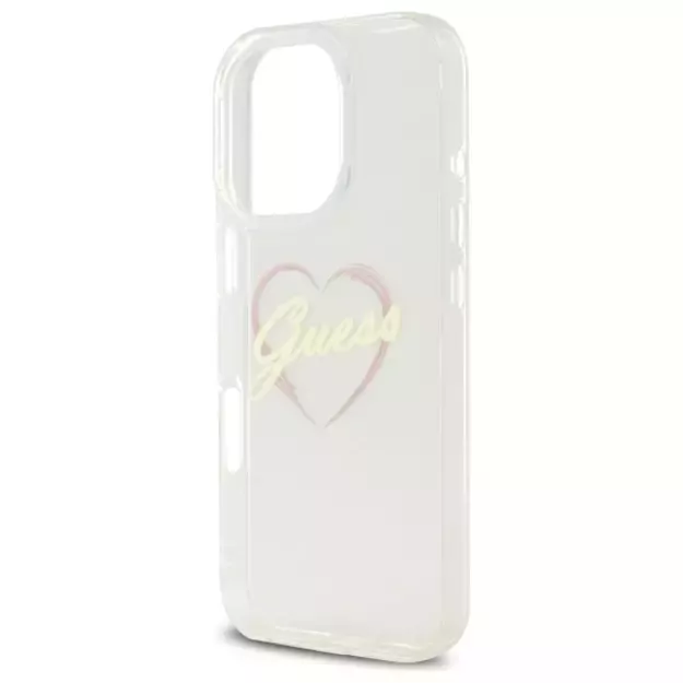 Guess IML Heart Case for iPhone 16 Pro - Transparent 13